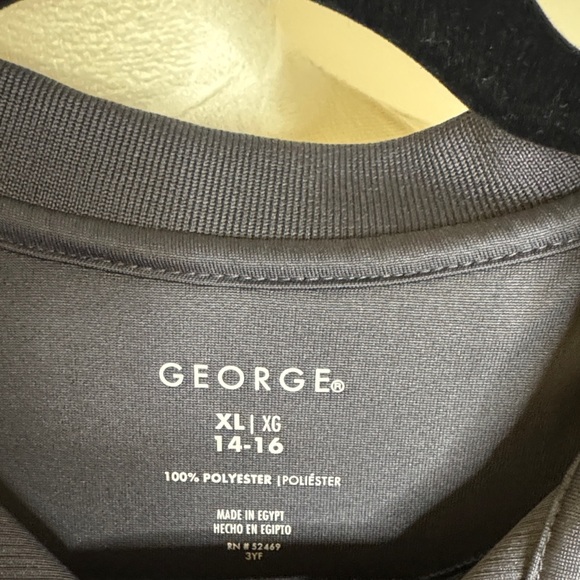 George Charcoal and Neon Yellow Kids Polo Shirt - Picture 2 of 4